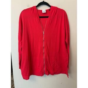 Cabi Beachcomber Hoodie Heather Rose Full Zip Hooded Sweater Cardigan Size M
